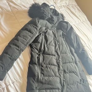 Calvin Klein long jacket with fur